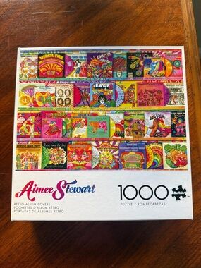 Aimee Stewart 1000-Piece Retro Album Covers Puzzle - Colorful Artwork